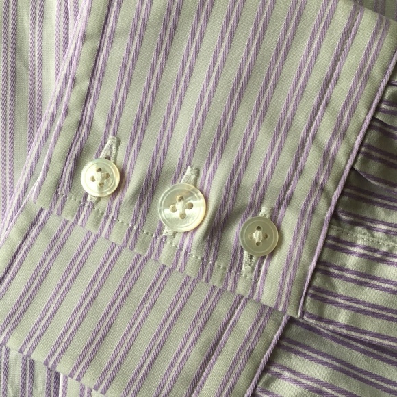 Turnbull & Asser Purple Striped Dress Shirt - Picture 2 of 3